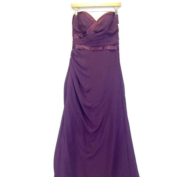 NEW Bari Jay Ballgown Formal Dress Sz 10 Formal Bridesmaid Prom Gown Purple NWT - Picture 1 of 16